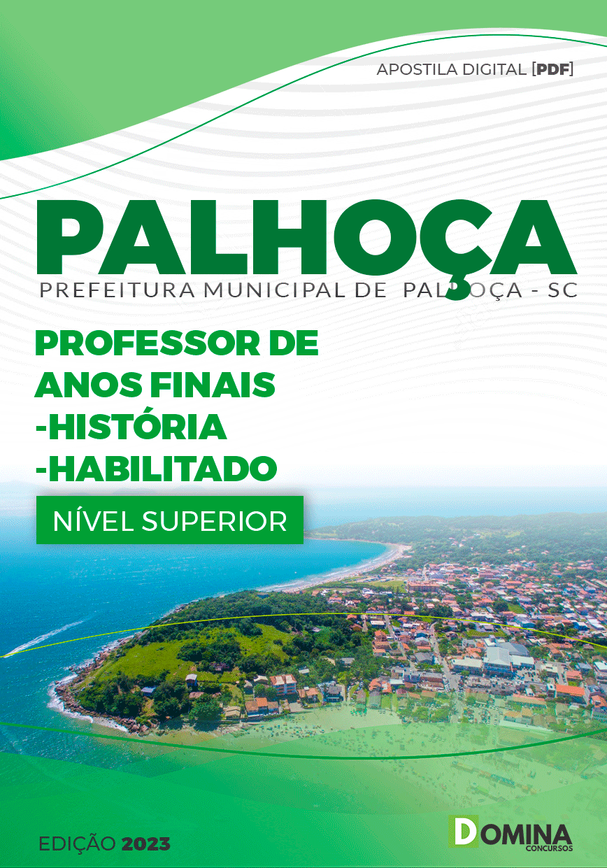 Pref Palhoça SC 2023 Prof Anos Finais História Habilitado