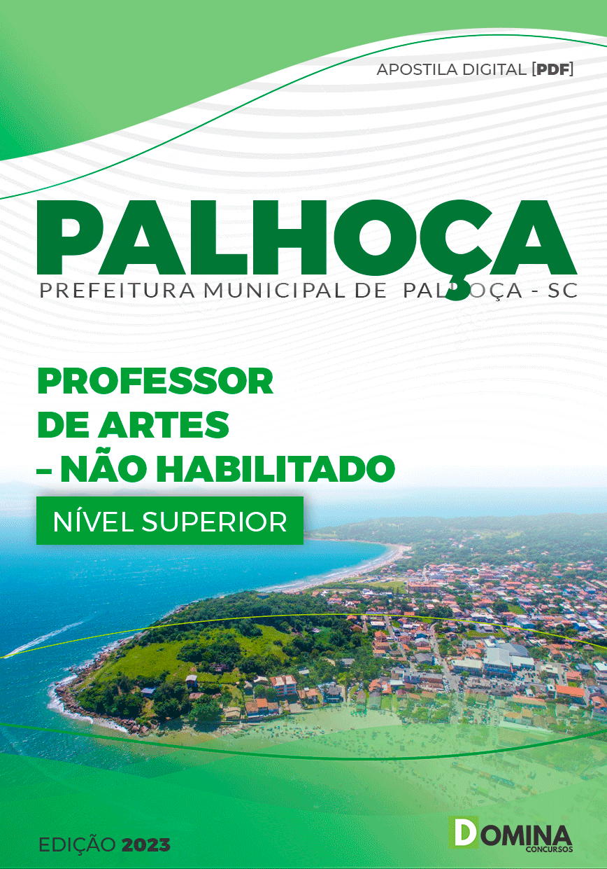 Pref Palhoça SC 2023 Prof Anos Finais Artes Não Habilitado