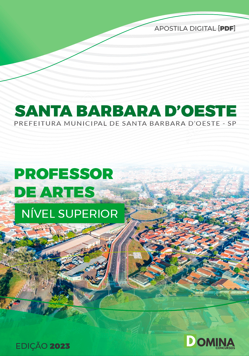Apostila Pref Santa Barbara d’Oeste SP 2023 Professor Artes