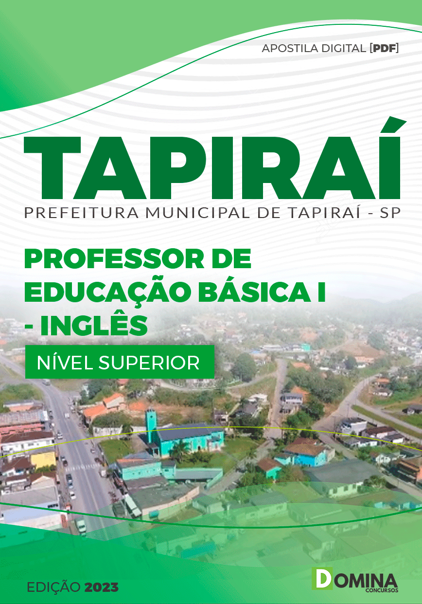 Apostila Pref Tapiraí SP 2023 Professor Inglês