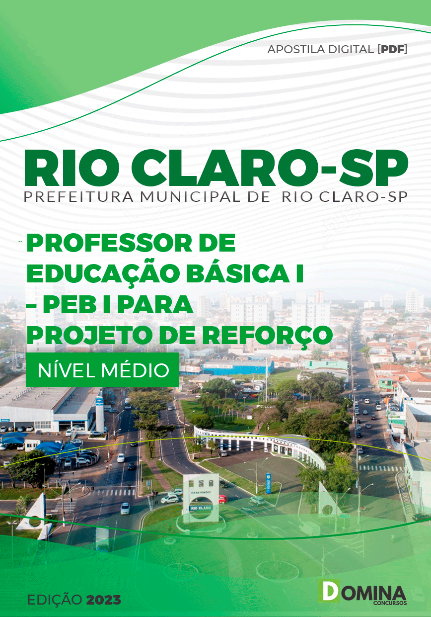 Pref Rio Claro SP 2023 Professor Educação Básica Reforço
