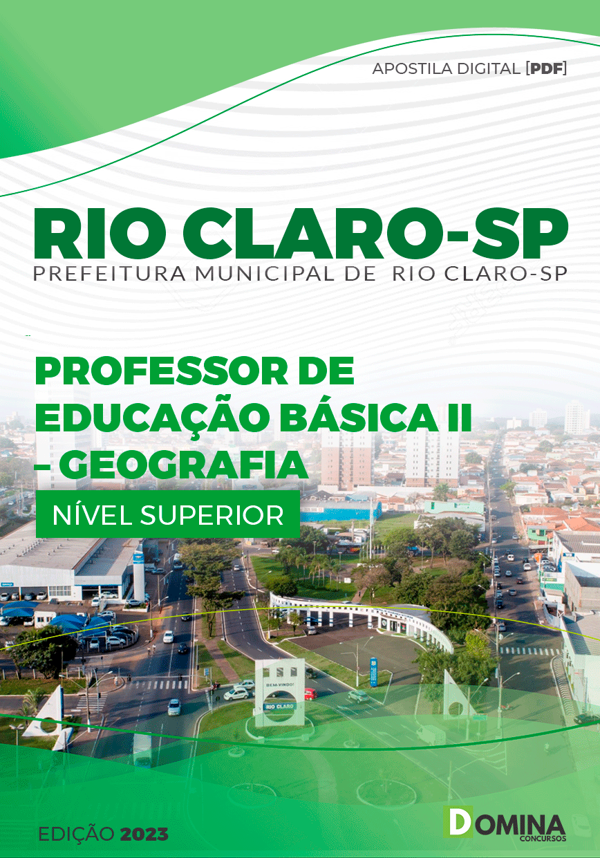 Pref Rio Claro SP 2023 Professor Educação Básica Geografia