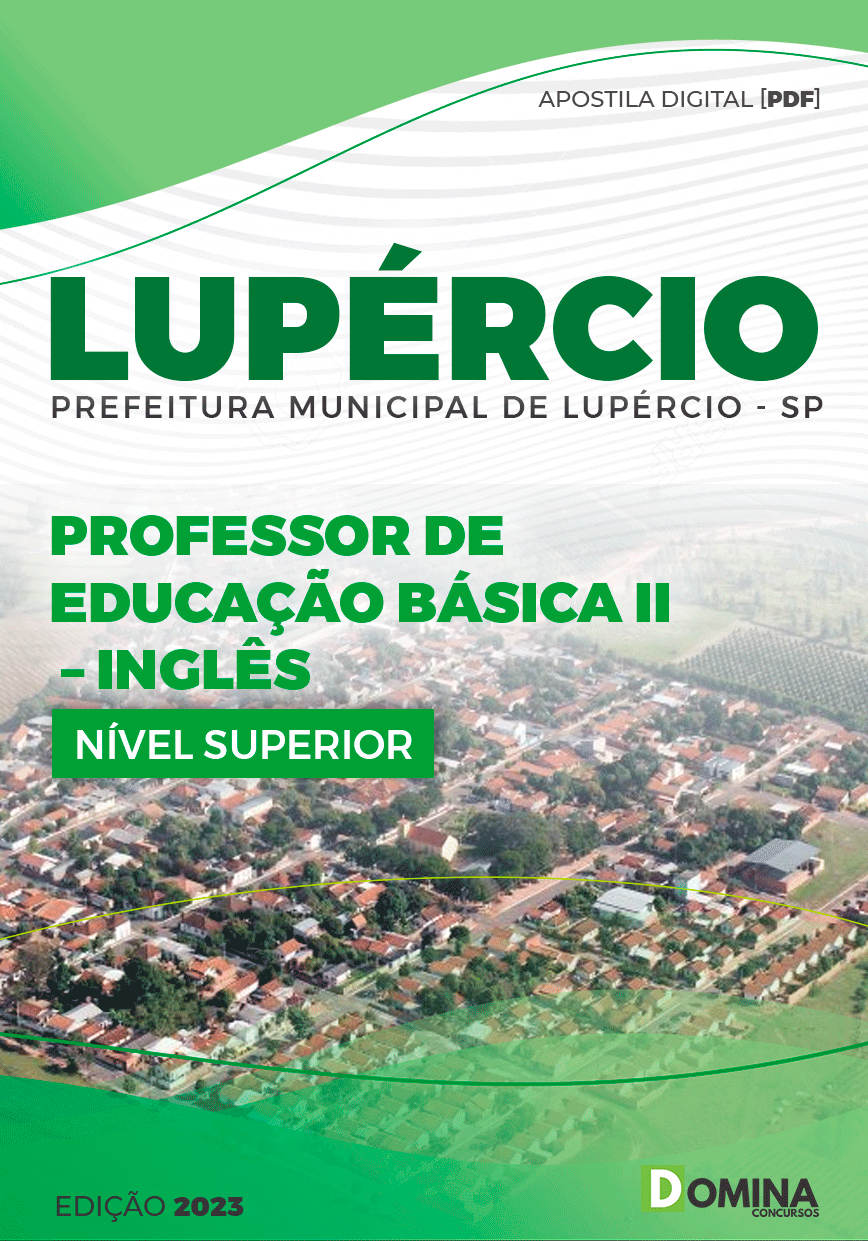 Apostila Pref Lupércio SP 2023 Professor Educação Básica II Inglês