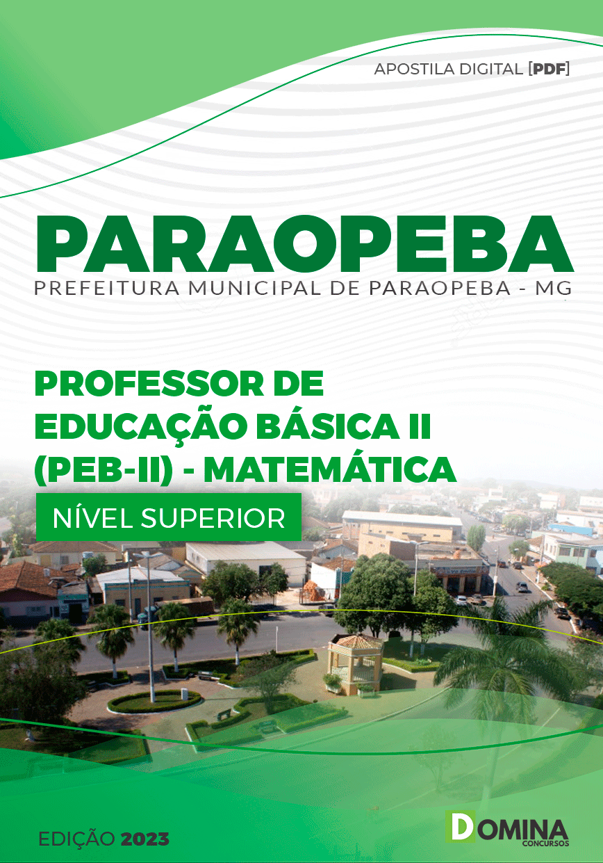 Pref Paraopeba MG 2023 Professor Educação Básica Matemática