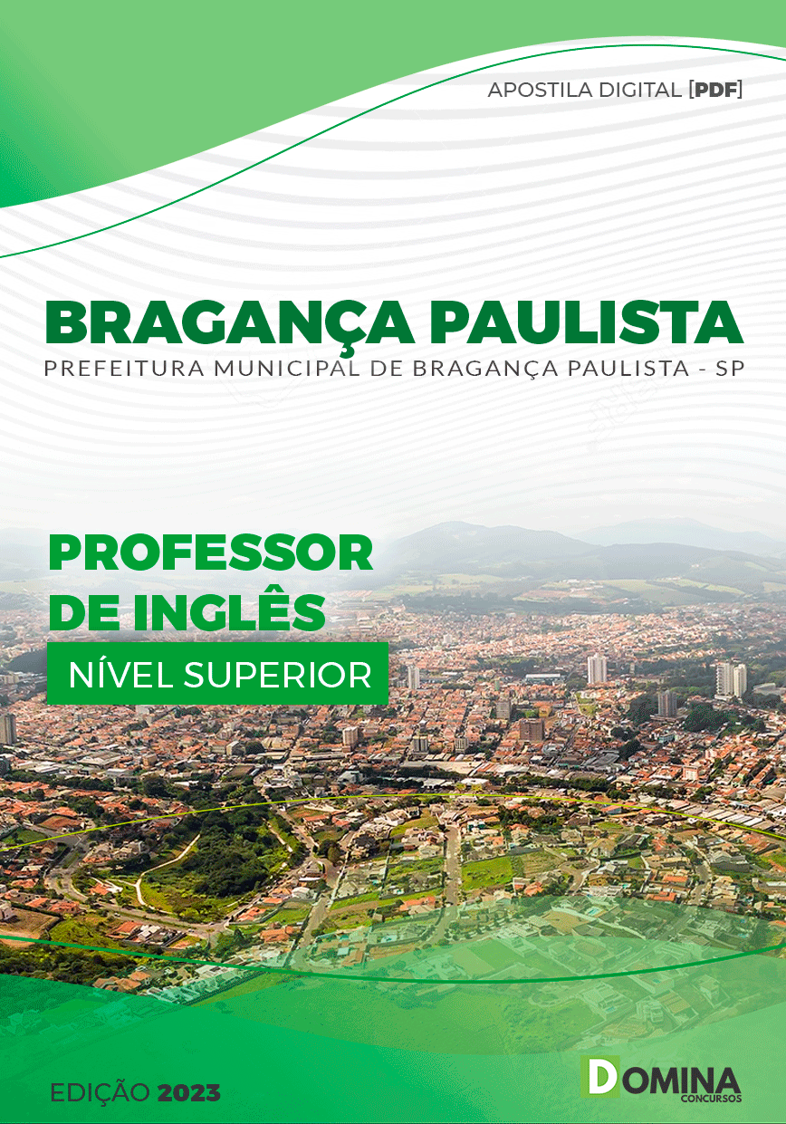 Apostila Pref Bragança Paulista SP 2023 Professor Inglês