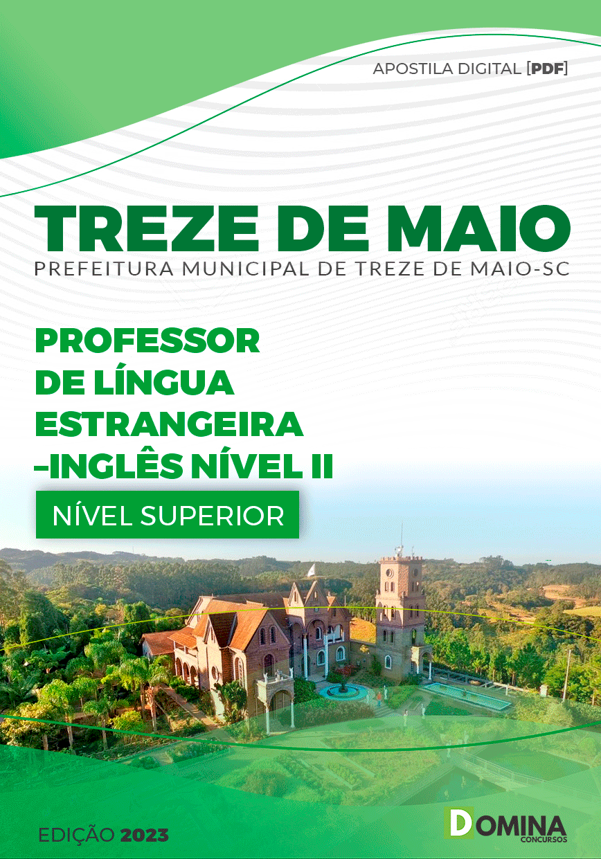 Apostila Pref Treze de Maio SC 2023 Professor Inglês Nível II