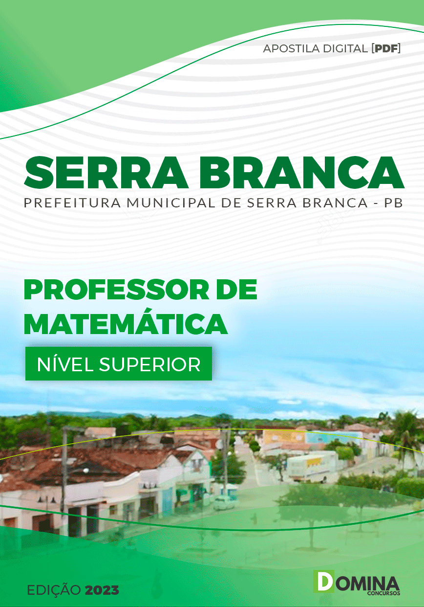 Apostila Pref Serra Branca PB 2023 Professor Matemática