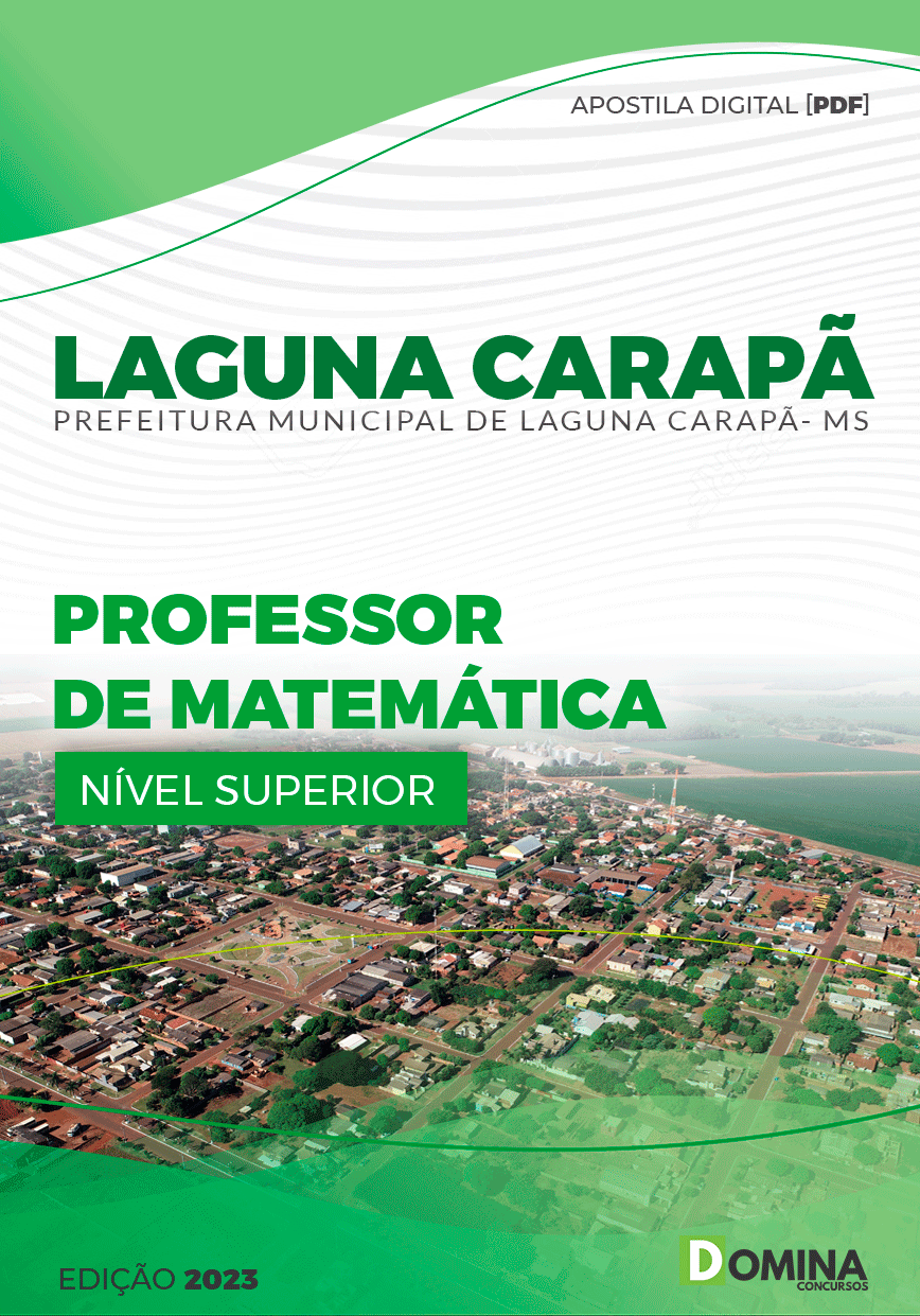 Apostila Pref Laguna Carapã MS 2023 Professor Matemática