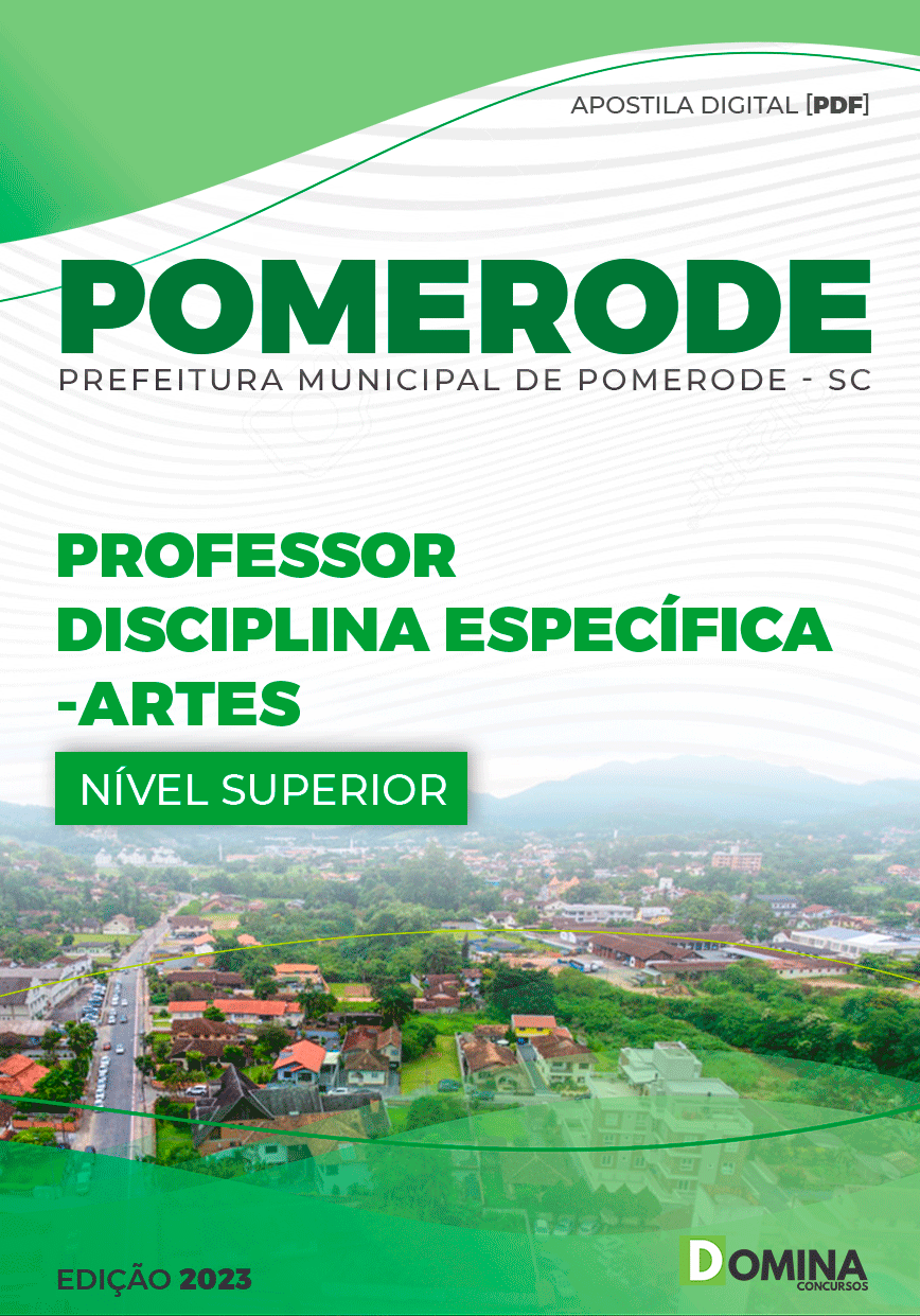 Apostila Pref Pomerode SC 2023 Professor de Artes