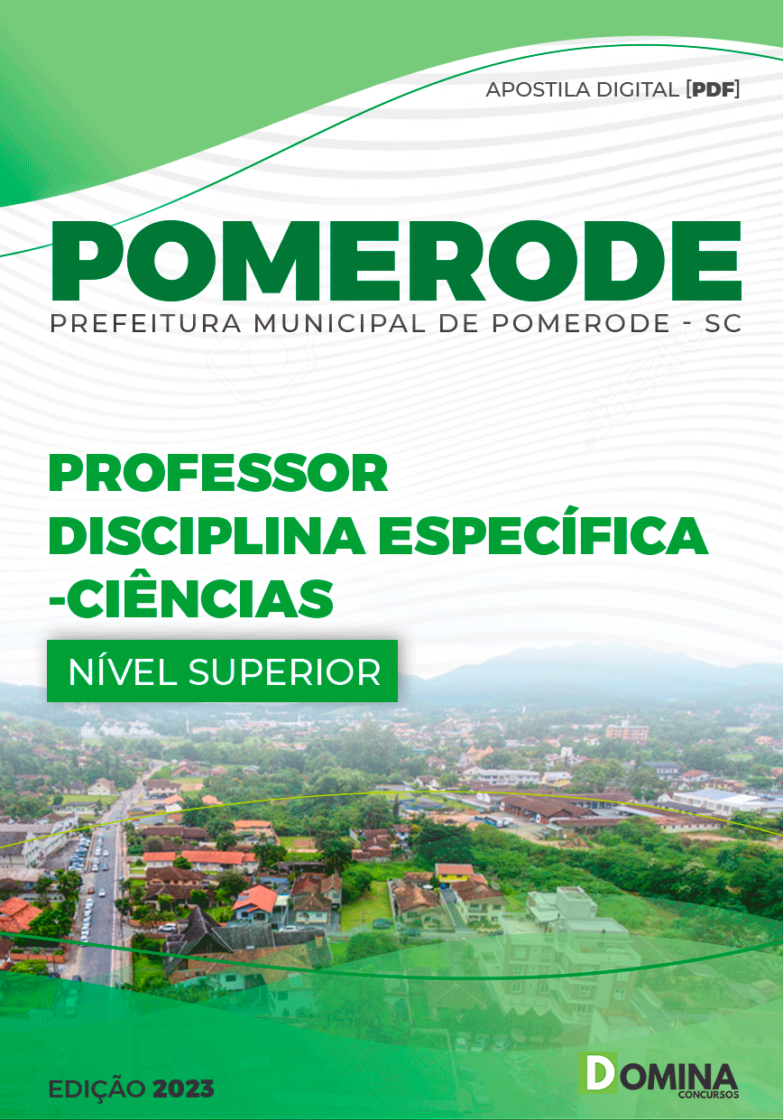 Apostila Pref Pomerode SC 2023 Professor de Ciências