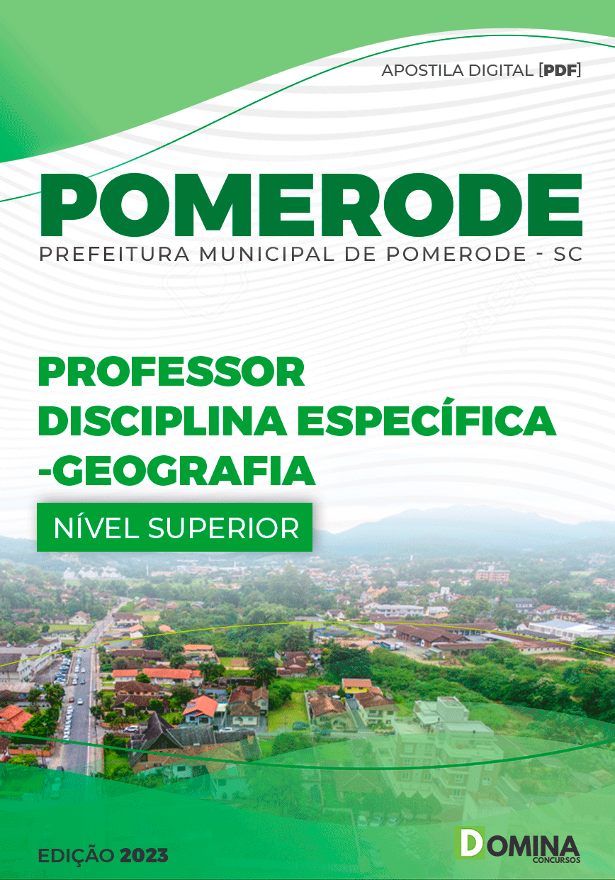 Apostila Pref Pomerode SC 2023 Professor de Geografia