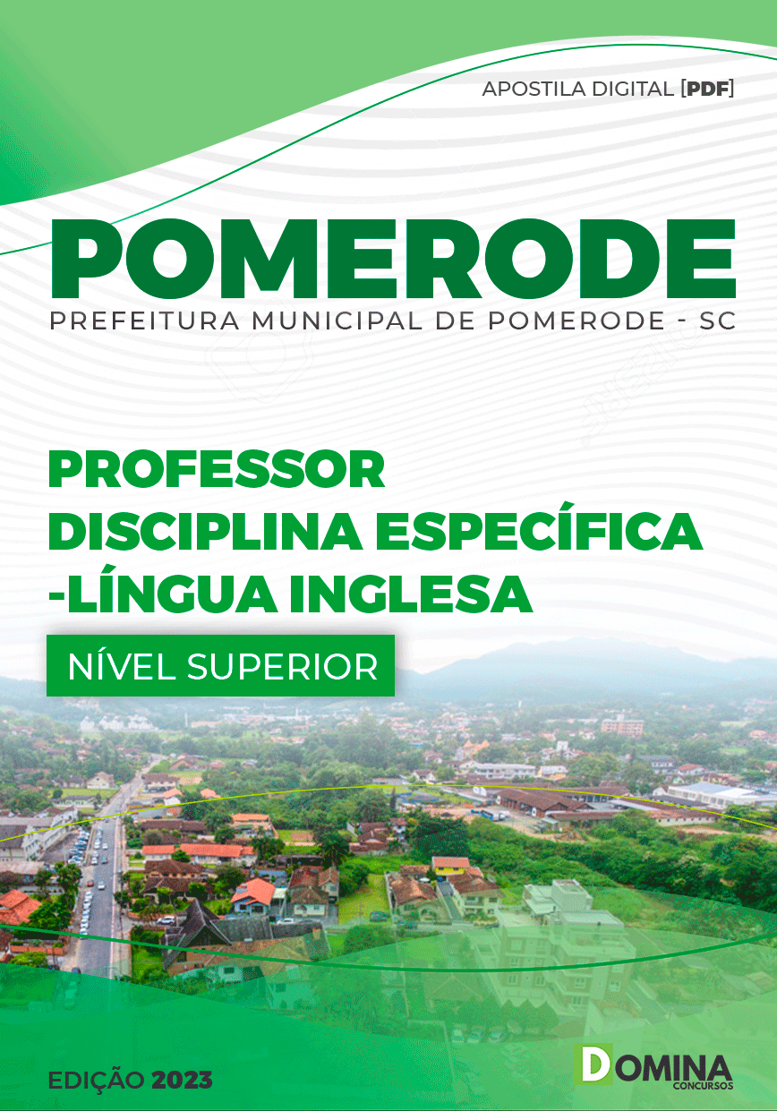 Apostila Pref Pomerode SC 2023 Professor Língua Inglesa