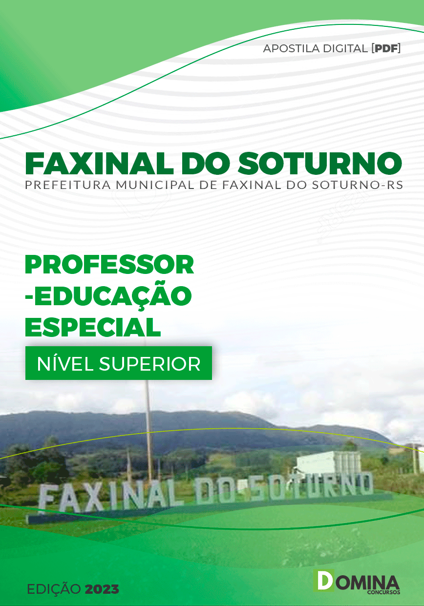 Apostila Pref Faxinal Soturno RS 2023 Professor Educação Especial