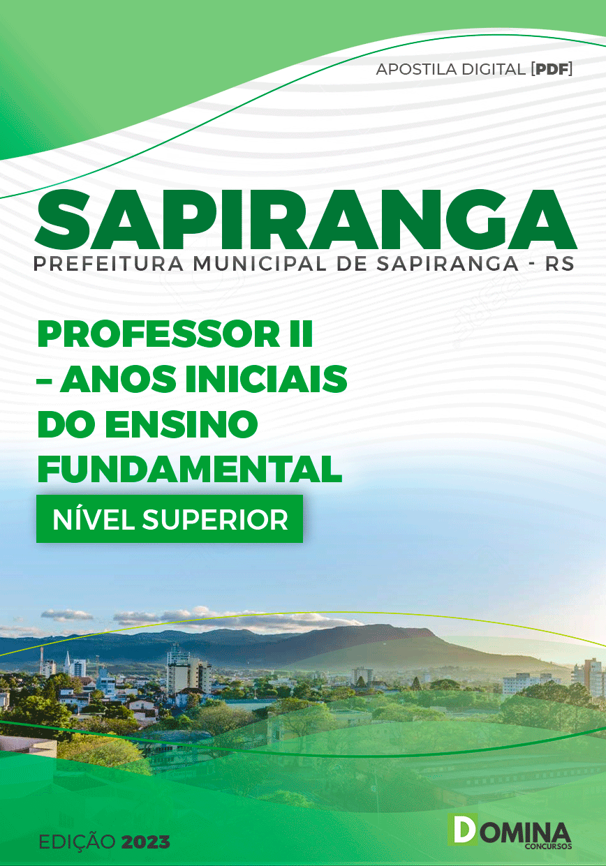 Apostila Pref Sapiranga RS 2023 Professor II Ensino Fundamental