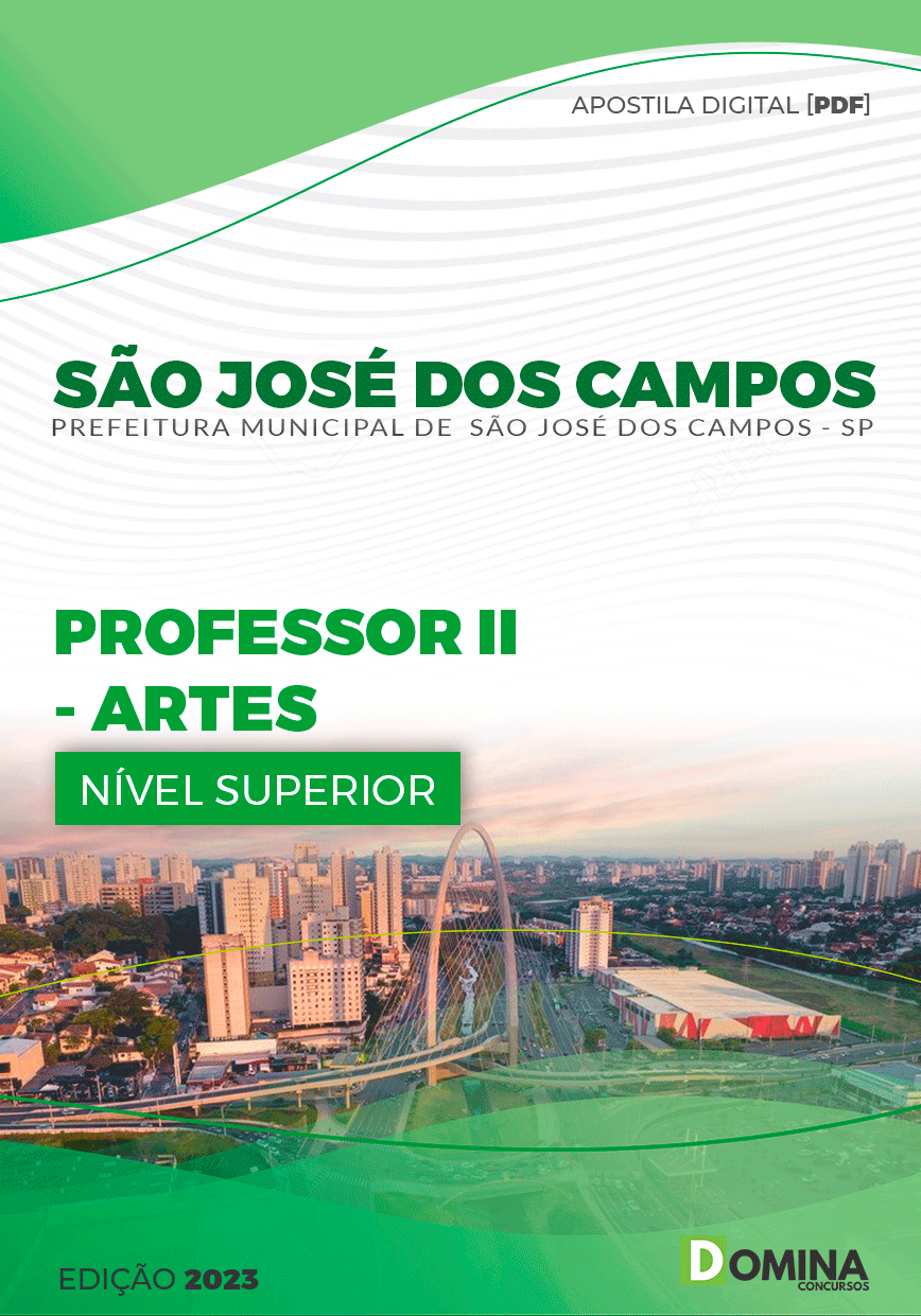 Apostila Pref São José dos Campos SP 2023 Professor II Artes