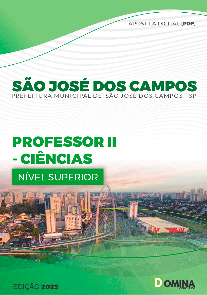 Apostila Pref São José dos Campos SP 2023 Professor II Ciências