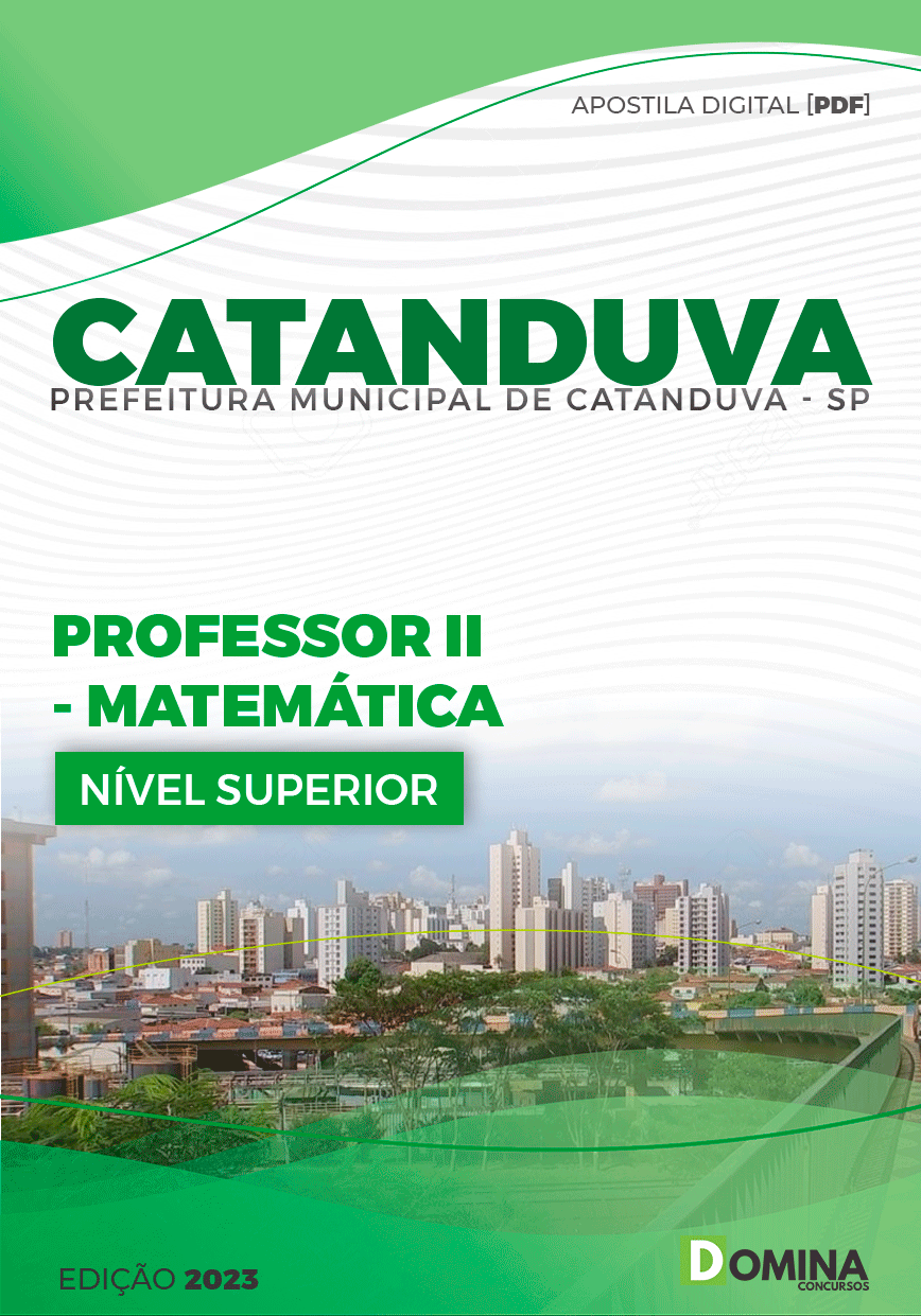 Apostila Pref Catanduva SP 2023 Professor II Matemática