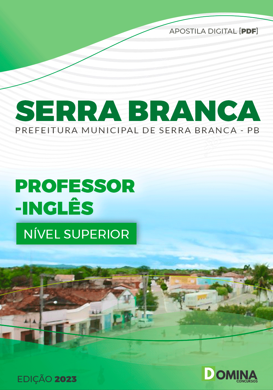 Apostila Pref Serra Branca PB 2023 Professor Inglês