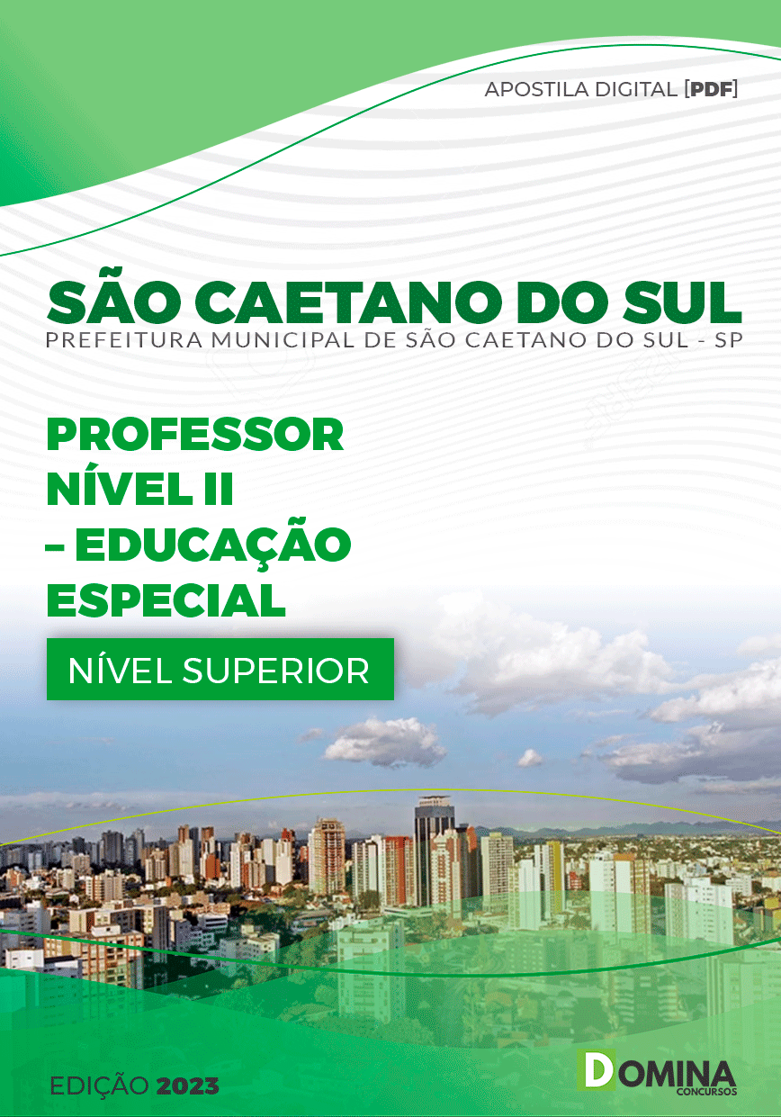 Apostila Pref São Caetano do Sul SP 2023 Prof II Educação Especial