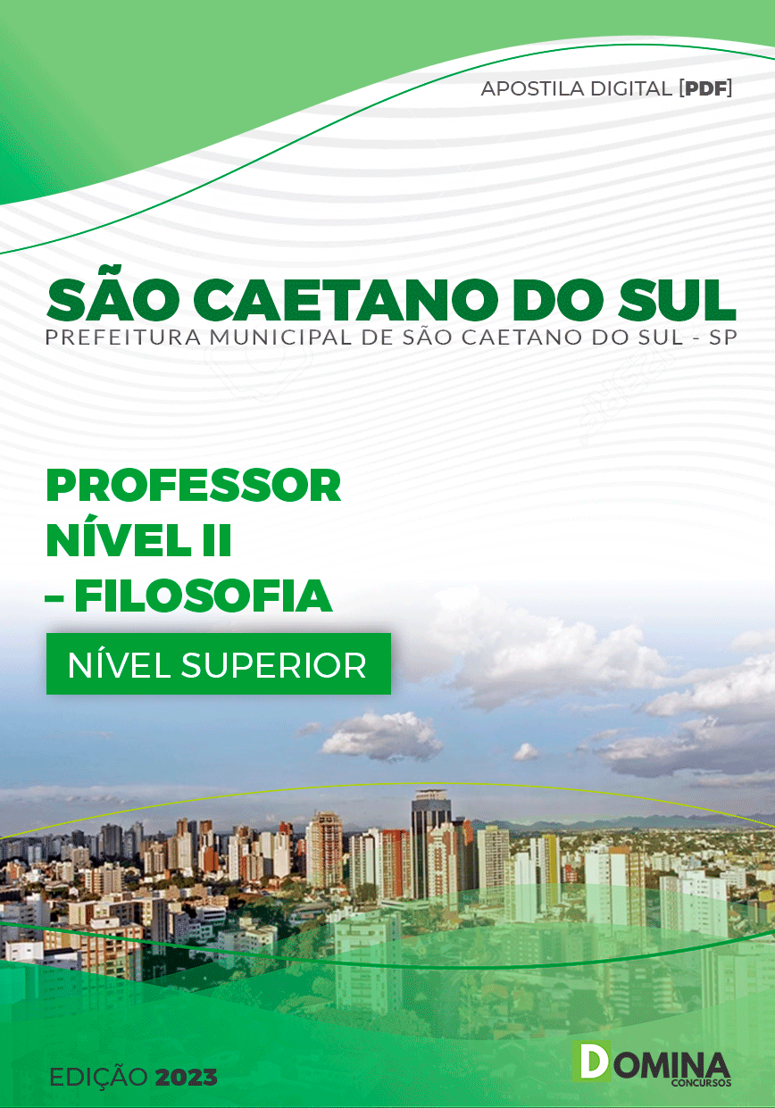 Apostila Pref São Caetano do Sul SP 2023 Professor II Filosofia