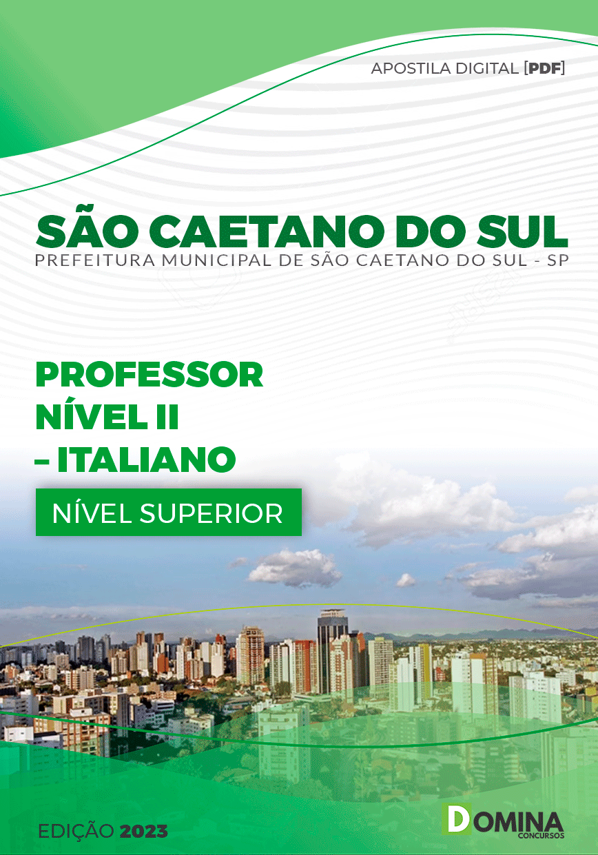 Apostila Pref São Caetano do Sul SP 2023 Professor II Italiano