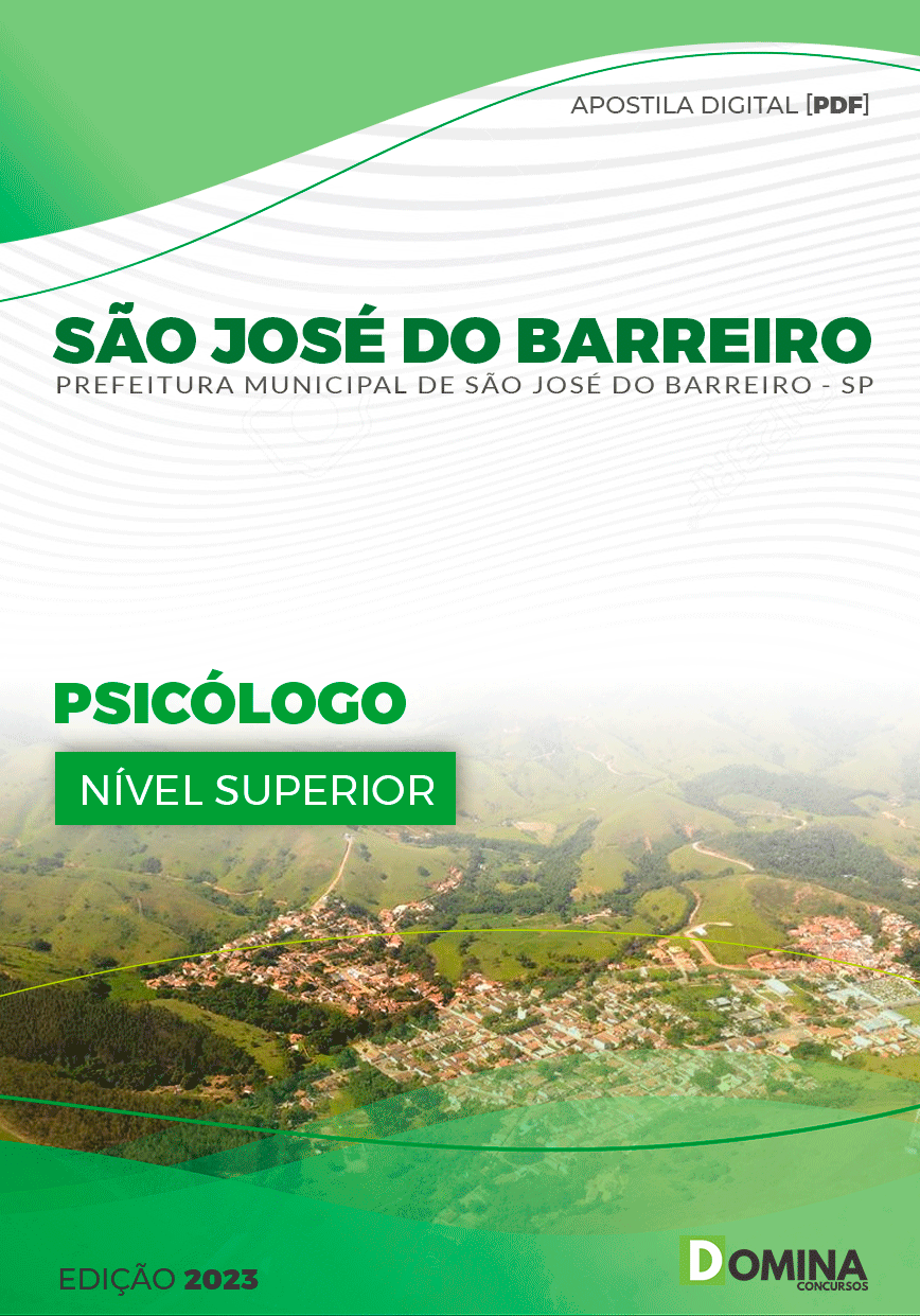 Apostila Pref São José do Barreiro SP 2023 Psicólogo