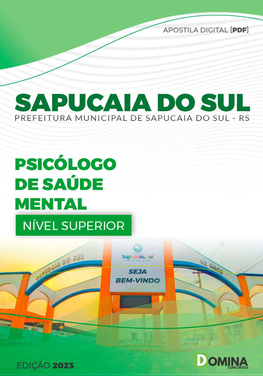 Apostila Pref Sapucaia do Sul RS 2023 Psicólogo Saúde Mental