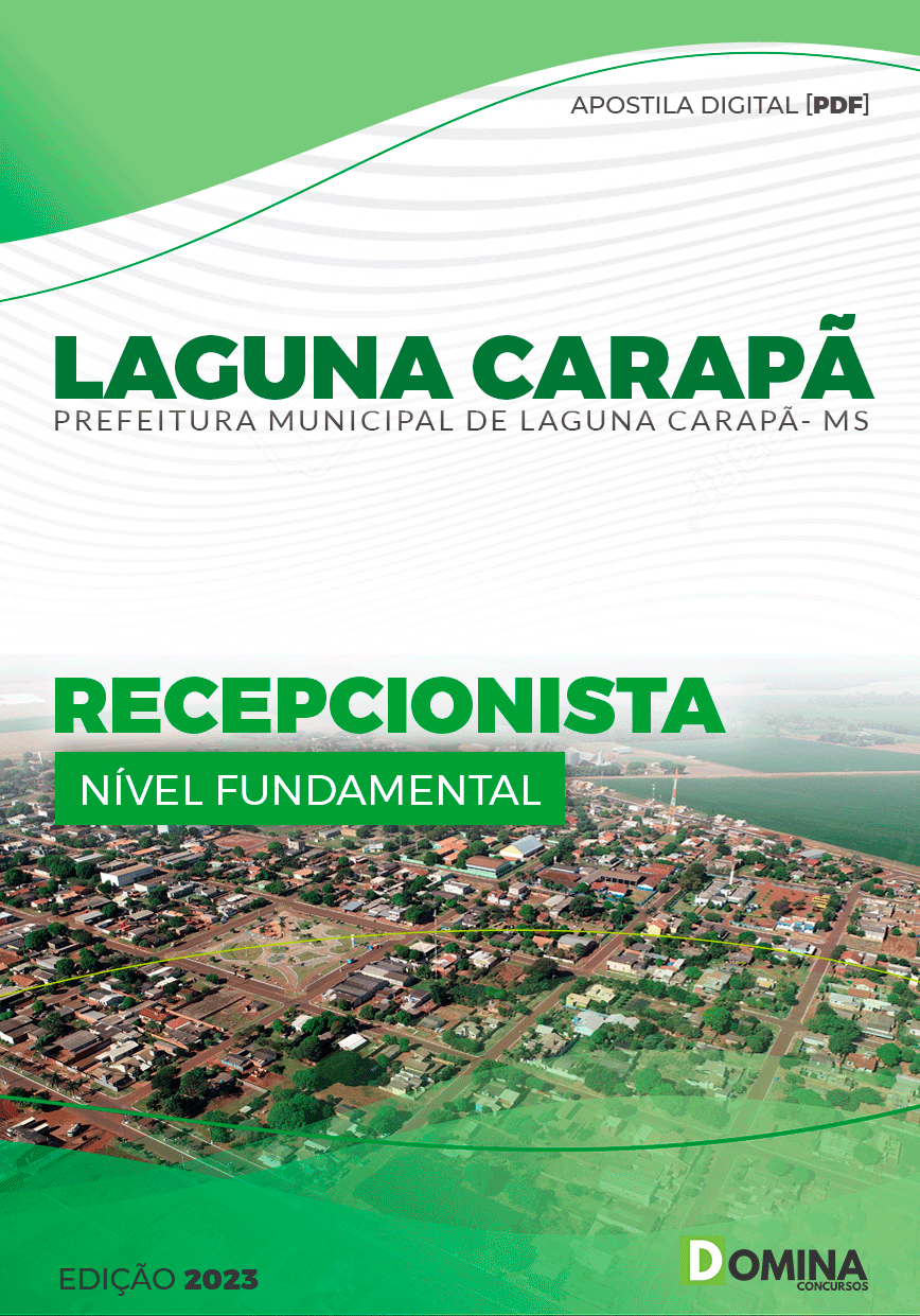 Apostila Concurso Pref Laguna Carapã MS 2023 Recepcionista