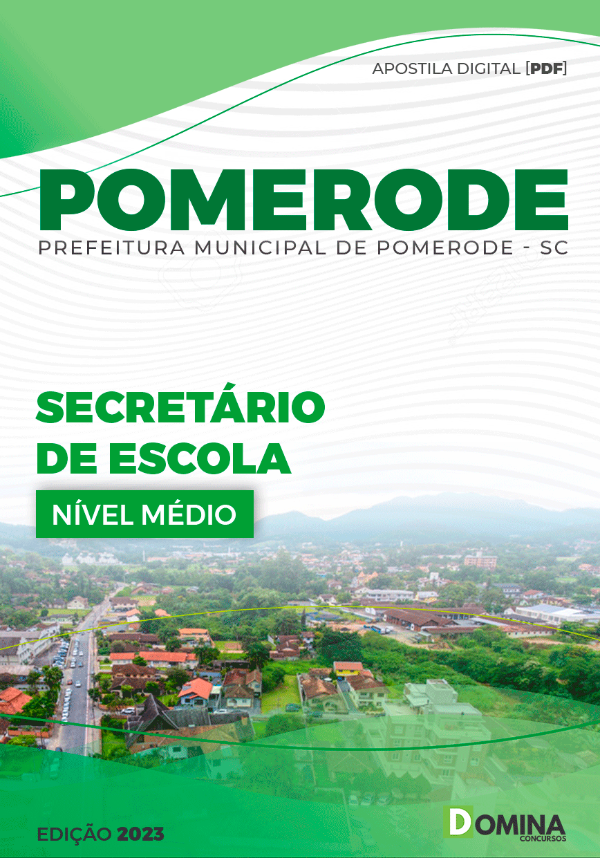 Apostila Pref Pomerode SC 2023 Secretário de Escola