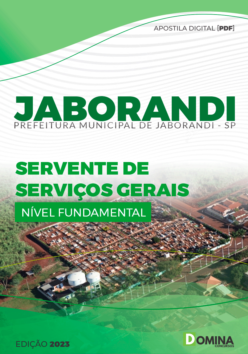 Apostila Pref Jaborandi SP 2023 Servente de Serviço Gerais