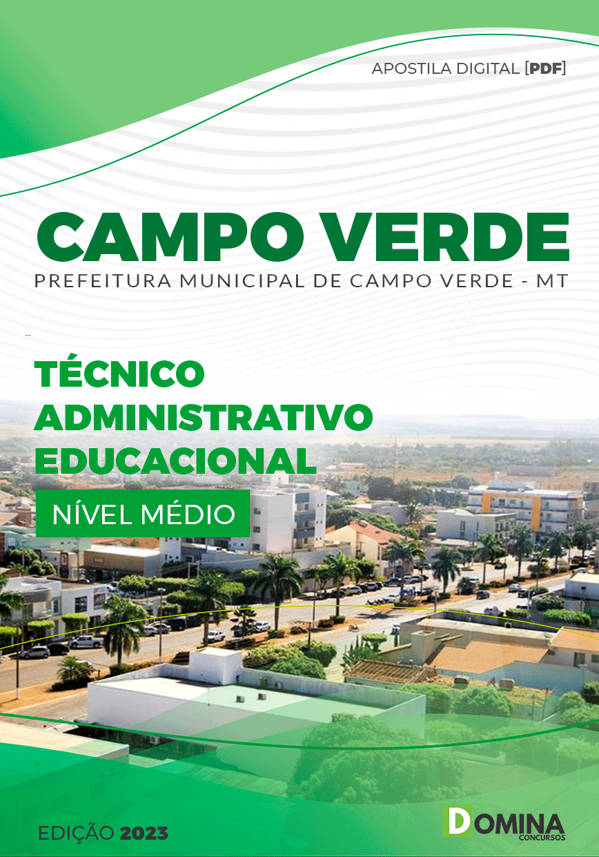 Apostila Pref Campo Verde MT 2023 Técnico Administrativo Educacional