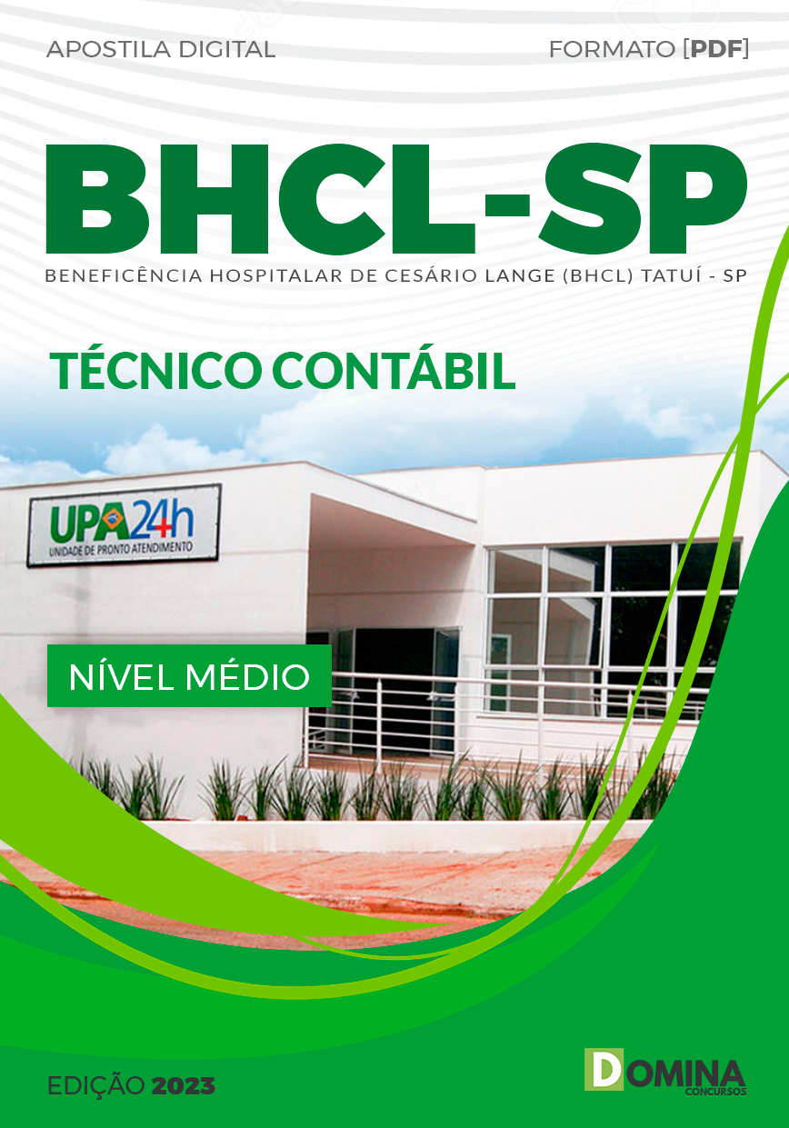 Apostila Processo Seletivo BHCL SP 2023 Técnico Contábil