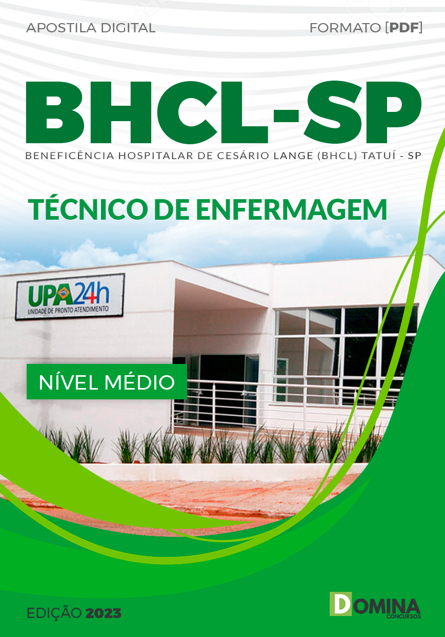 Apostila Processo Seletivo BHCL SP 2023 Técnico Enfermagem