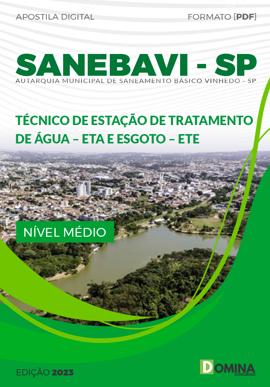 Apostila SANEBAVI SP 2023 Técnico Estação Tratamento Água