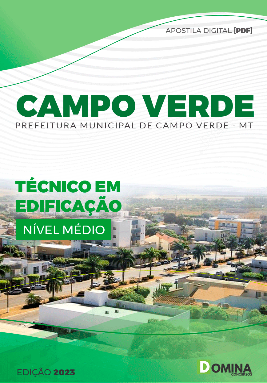 Apostila Pref Campo Verde MT 2023 Técnico Edificação