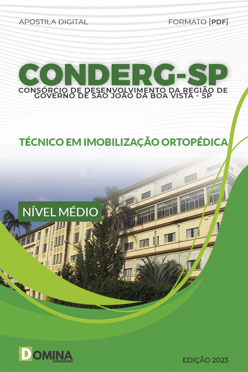 Apostila CONDERG SP 2023 Técnico em Imobilização Ortopédica