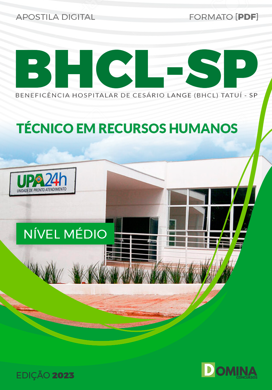 Apostila Seletivo BHCL SP 2023 Técnico Recursos Humanos