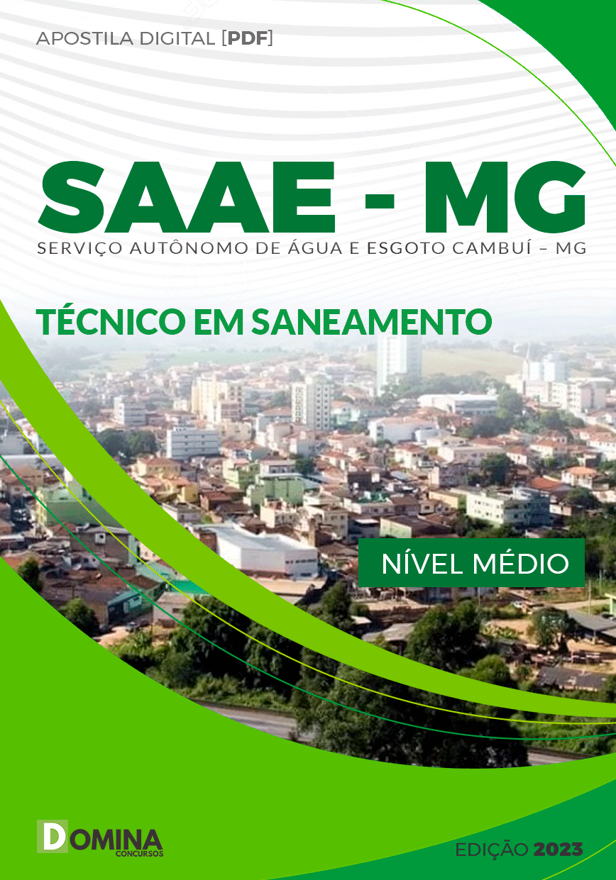 Apostila SAAE Cambuí MG 2023 Técnico Saneamento