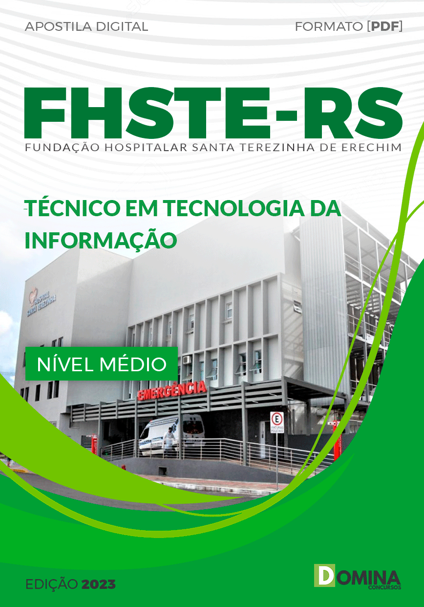 Apostila Concurso FHSTE RS 2023 Técnico Tecnologia Informação