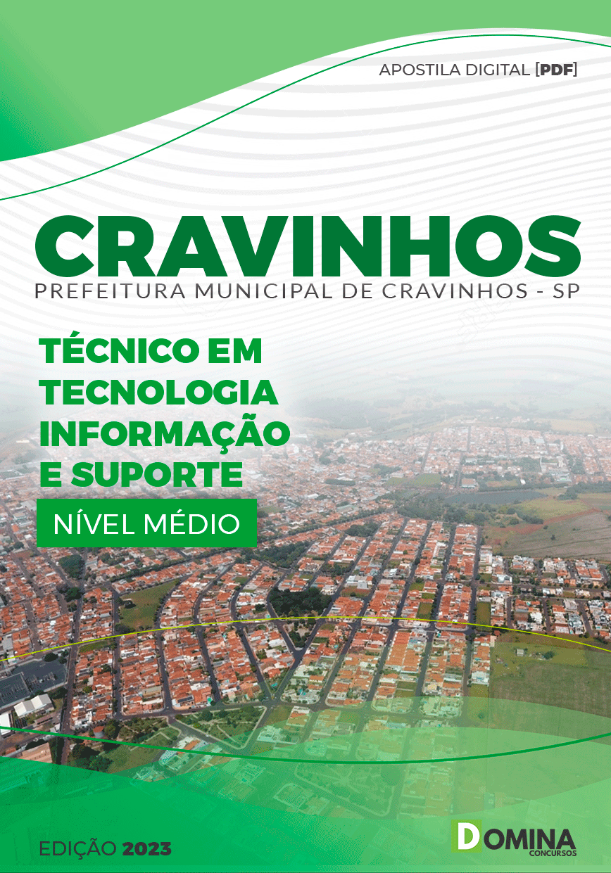 Apostila Pref Cravinhos SP 2023 Técnico Tecnologia Informação