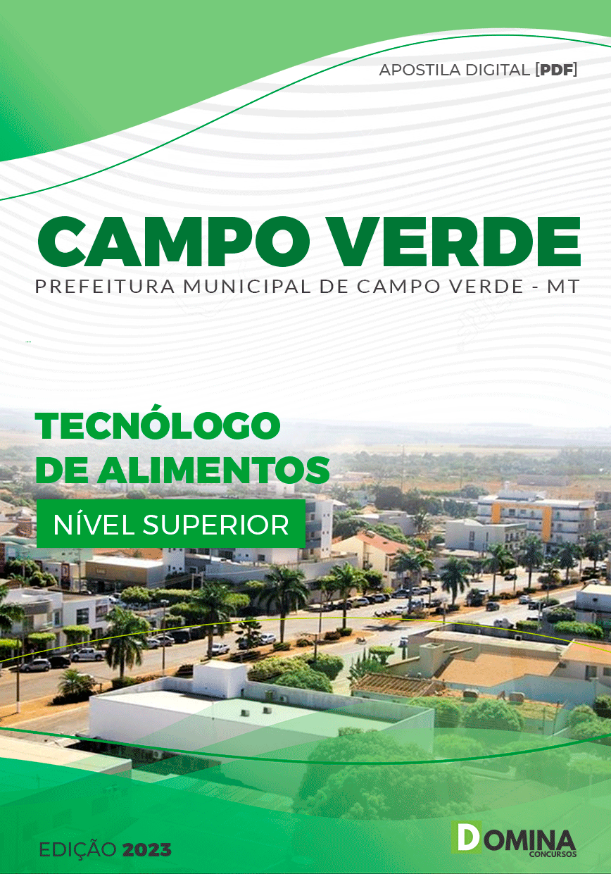 Apostila Pref Campo Verde MT 2023 Tecnólogo Alimentos