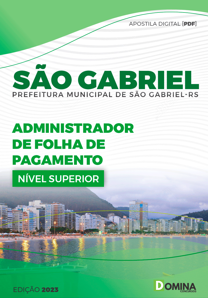 Apostila Pref São Gabriel RS 2023 Administrador de Folha