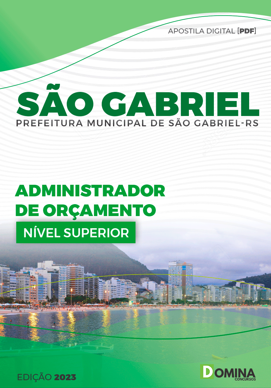 Apostila Pref São Gabriel RS 2023 Administrador de Orçamento