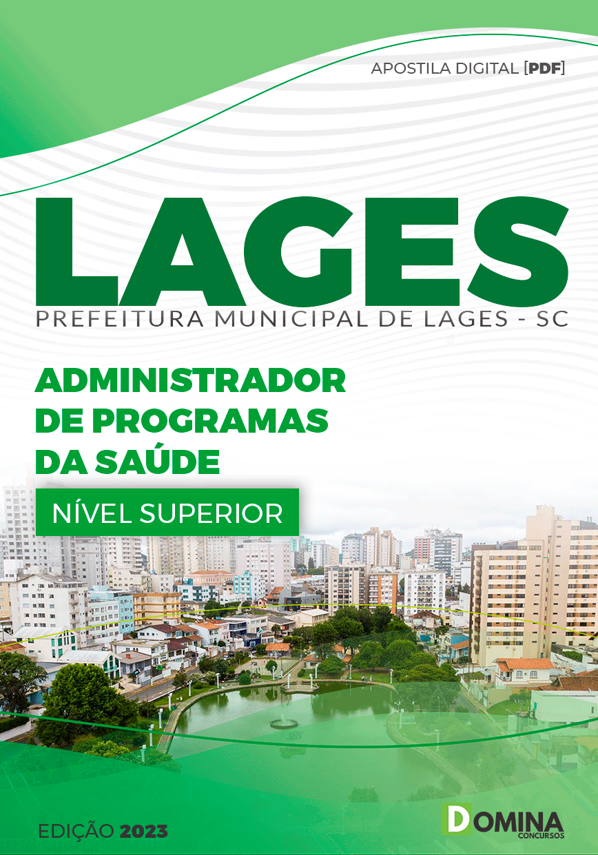 Apostila Pref Lages SC 2023 Administrador Programas Saúde