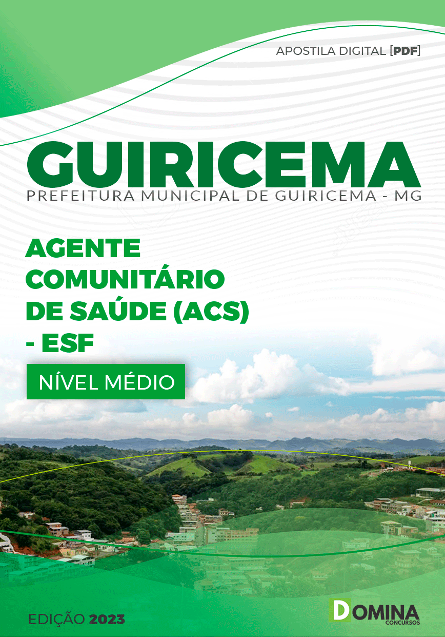 Apostila Pref Guiricema MG 2024 Agente Comunitário Saúde