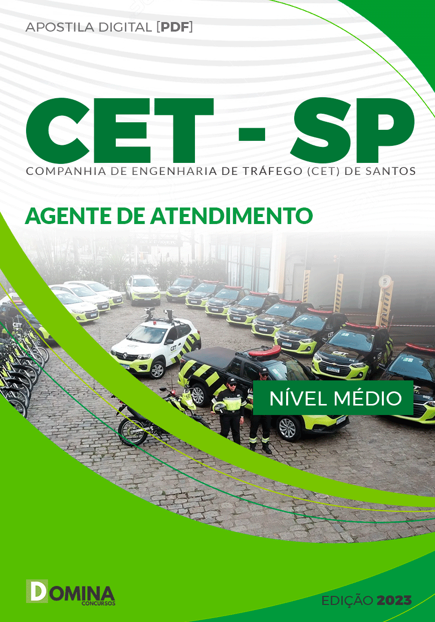 Apostila Concurso CET SANTOS SP 2023 Agente Atendimento