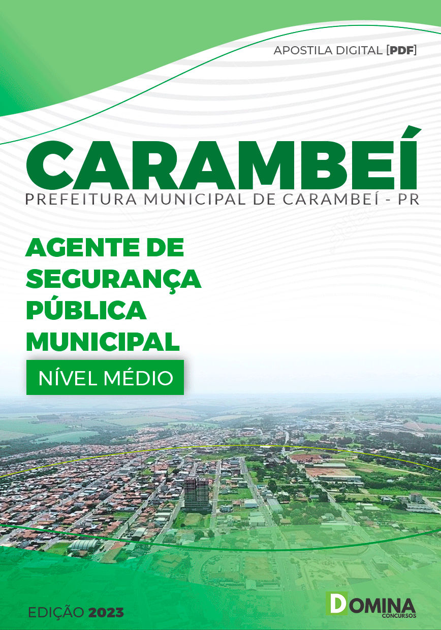 Apostila Pref Carambeí PR 2023 Agente de Segurança Pública