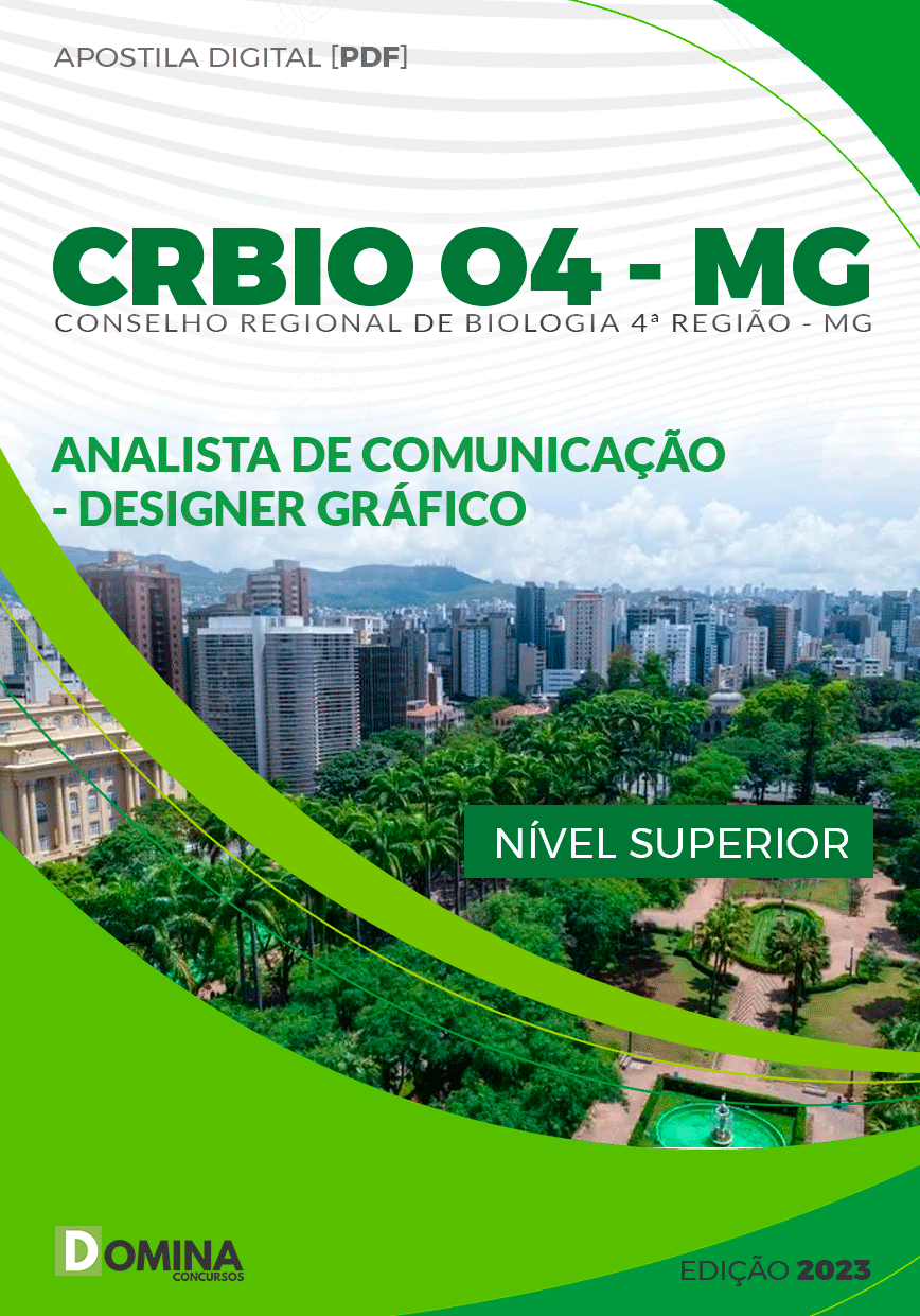 Apostila CRBio 04 MG 2023 Analista Comunicação Designer Gráfico