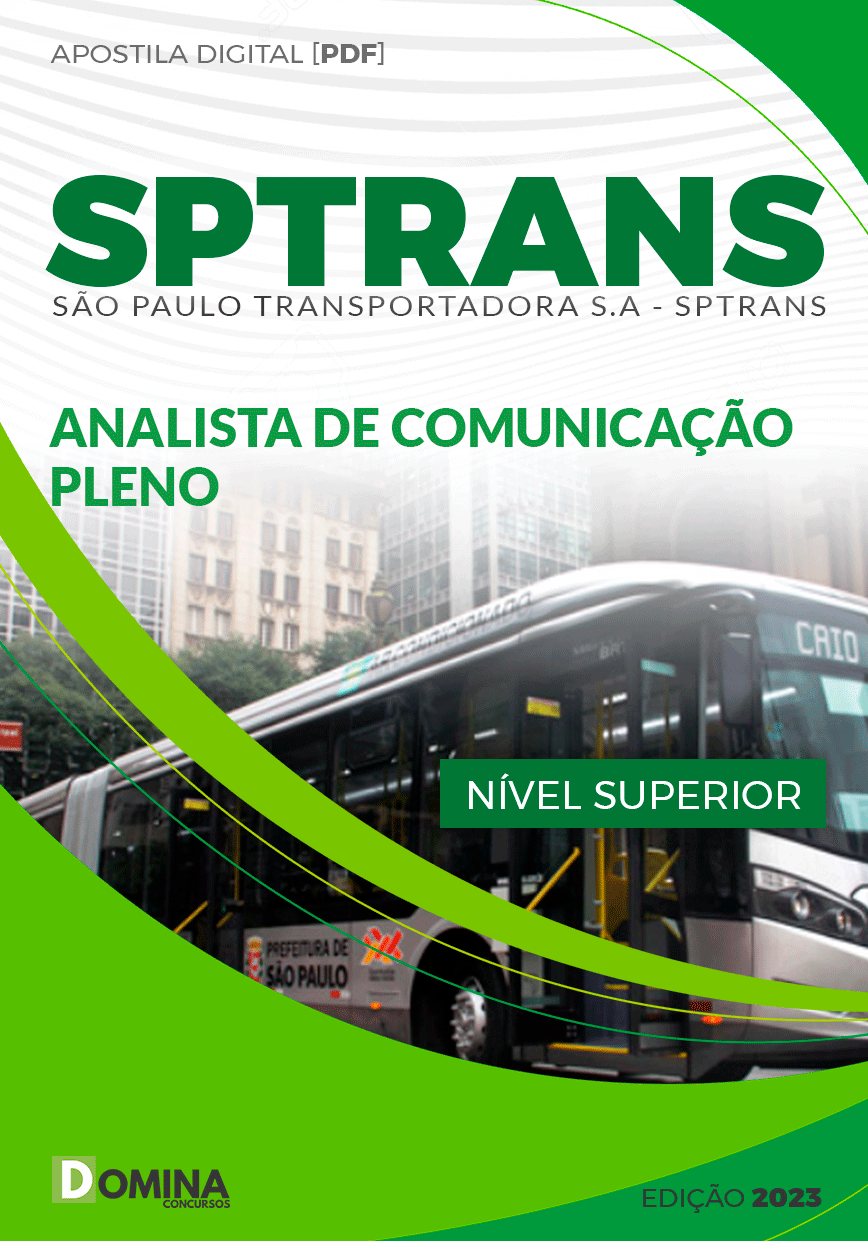 Apostila Concurso SPTras SP 2024 Analista Comunicação Pleno