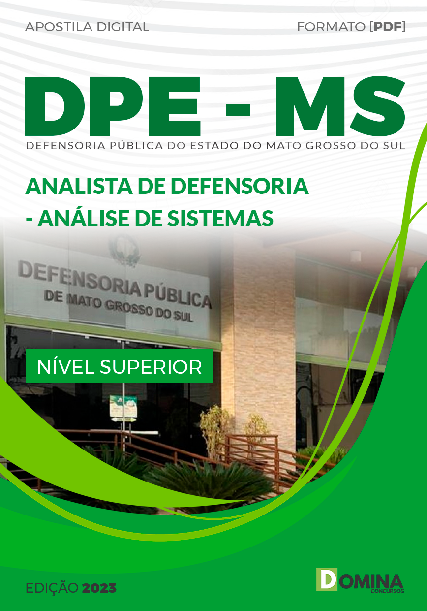 DPE MS 2023 Analista de Defensoria Análise de Sistemas